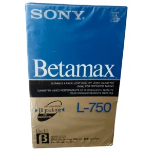 Casete Videocasetera BETA Sony Betamax L-750 sellado origina